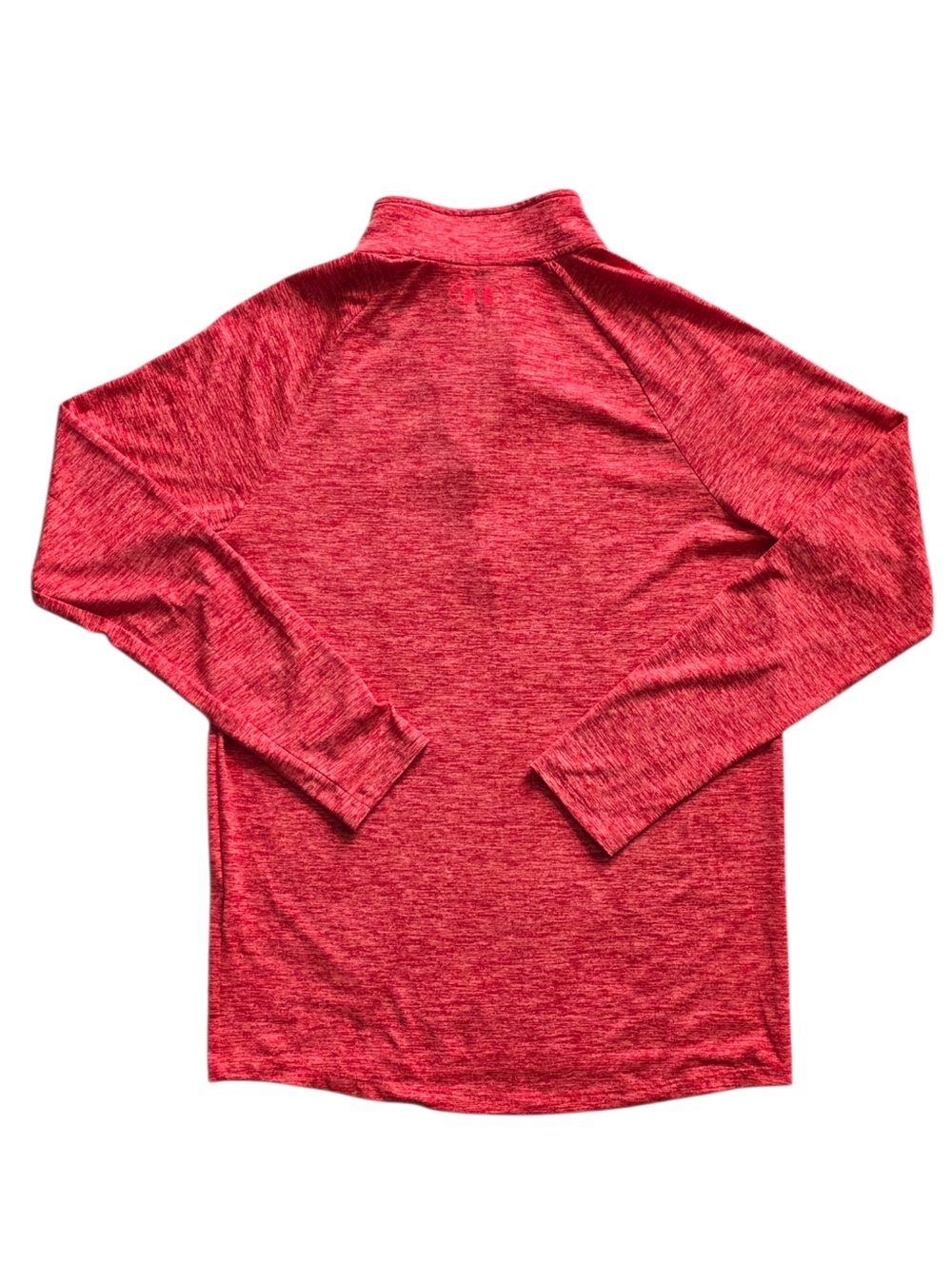 Under Armour Small Red Space Dye Heat Gear 1/4 Zip Performance Workout Pullover - Picture 4 of 9